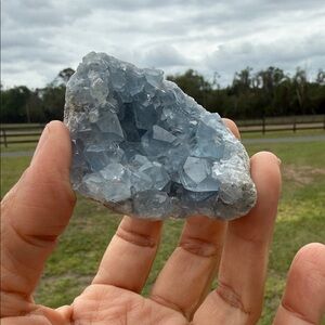 Blue Celestite Crystal Geode Specimen
